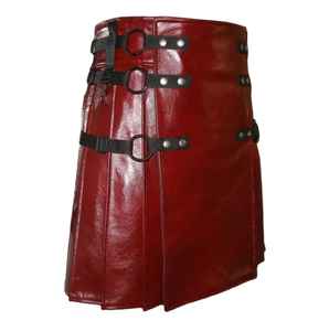 Scottish Traditional Custom Handmade Leather Tartan Kilt Highland Dress <b>Skirt</b> Kilt <b>Men</b> Scottish Traditional Kilts - Product Image 2