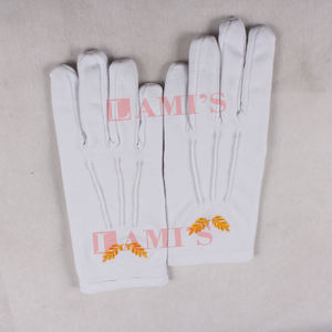 Gants de Regalia maçonniques brodés dorés de haute qualité Gants de Regalia maçonniques blancs à séchage rapide fabriqués sur mesure - Product Image 2