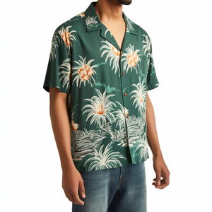 Chemise hawaïenne personnalisée avec impression par sublimation Impression hawaïenne Chemises décontractées à manches courtes pour hommes Aloha - Product Image 2