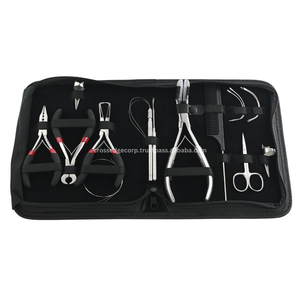 Kit de herramientas para extensiones de pelo al por mayor, incluye abridor de microeslabones, alicates de cierre, cortador de unión de queratina, tijeras para cortar el pelo y cortar las uñas - Product Image 1