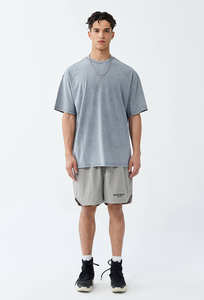 เสื้อยืดโอเวอร์ไซส์โชว์ไหล่ทรงโอเวอร์ไซส์เสื้อยืดโชว์ไหล่สำหรับผู้ชายเสื้อยืดสำหรับผู้หญิงและผู้ชายผ้าคอตตอนไซส์ใหญ่พิเศษ - Product Image 2