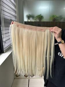 <b>Halo</b> 100% Virgin Raw Vietnamese Human Hair <b>Extensions</b> High Quality Full Cuticle Aligned 10A Grade Tape in Bundle Wig Type - Product Image 2