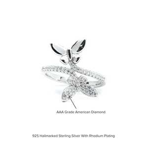 Anillo Flirty Two Butterfly Silver Diamond - Product Image 4