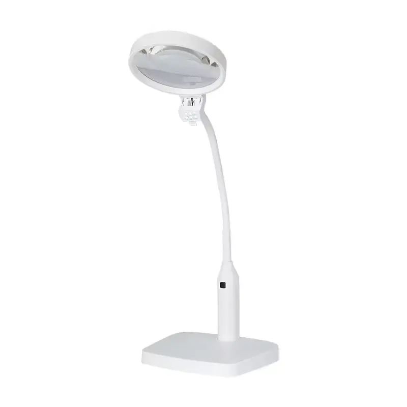 Lampu pembesar LED lensa ganda Desktop leher angsa fleksibel Modern dijual dengan klip