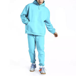 Survêtements surdimensionnés en coton vierge uni coupe-vent personnalisé pour hommes/Survêtements surdimensionnés pour hommes de qualité supérieure à prix abordable - Product Image 1