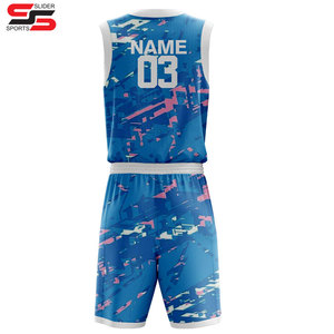 Maillots de basket-ball d'été respirants à impression numérique pour universités, prix raisonnable, designs et combinaisons de couleurs personnalisables pour équipes - Product Image 2