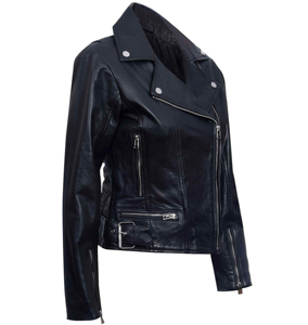 2025 Vintage Premium qualité femmes chauffé en cuir véritable veste forte demande OEM ODM mode avec bouton et lettre décoration - Product Image 3