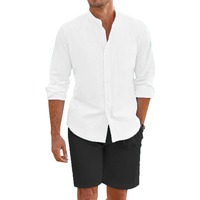 Ensemble de t-shirts décontractés en coton pour hommes Hamza Badges, tissu tricoté respirant avec motif uni pour l'été