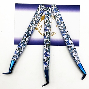 Mega Lashes Pinzas de pestañas de acero inoxidable respetuosas con el medio ambiente Mango de agarre fuerte Precio al por mayor Caja de embalaje recubierta de papel incluida - Product Image 6