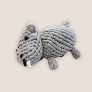 Luxury Handmade Macrame Large Gray Hippo Chew <b>Toy</b> Handmade <b>Dog</b> <b>Rope</b> <b>Toy</b> <b>for</b> Pets - Product Image 2