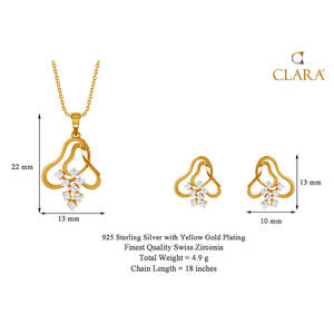 ชุดเครื่องประดับเงินแท้ 925 คลาร่า จี้เอเดนพร้อมต่างหูและสร้อย - Product Image 4