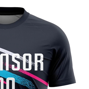 Última Llegada, Camiseta de Fútbol Corta Estampada, Nuevo Diseño, Más Vendida, 100% Poliéster, Transpirable, de Secado Rápido, Ligera, con Logotipo Personalizado - Product Image 4