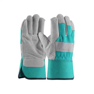 Guantes de seguridad profesionales de cuero de vaca de alta resistencia, equipo de protección de manos de aparejo de trabajo - Product Image 2