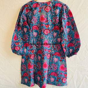 Beautiful floral Cotton Block Printed <b>dress</b> <b>Dress</b> For Casual wear Hand Block Printed <b>Dress</b> - Product Image 4