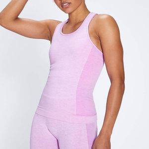 Seamless Fitness <b>Women</b> Tank <b>Tops</b> Gym Use Sport with High Collar <b>Knitted</b> Fabric Casual Style for Spring Training <b>Women</b> Tank <b>Tops</b> - Product Image 5