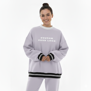 Pull à col montant pour femme, surdimensionné, long, automne/hiver, polaire écologique en polyester/coton, fabricant de vêtements OEM - Product Image 1