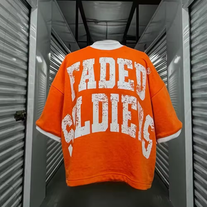 Camiseta recortada de algodón 100% de 230GSM con logotipo personalizado, camiseta cuadrada extragrande con hombros caídos, ropa de calle informal de peso pesado para hombre, color sólido - Product Image 6