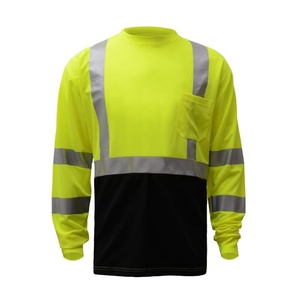 Men's Comfortable Polyester Cotton Workwear Hi-Vis Safety Sweatshirt Customizable Logo Reflective Safety Clothing - Product Image 1