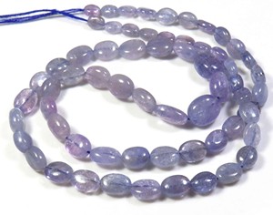 Cuentas de Tanzanita Azul de Alta Calidad de 6-10 mm, Cuentas Sueltas de 17 Pulgadas, Forma Ovalada Lisa, Tanzanita Africana Natural para Manualidades - Product Image 6