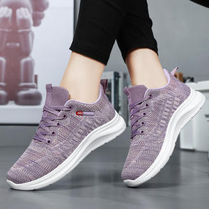 Zapatillas Deportivas Transpirables con Cordones, Estilo Casual para Caminar, Tejido de Punto, Forro de Tela de Algodón, Plantilla EVA - Product Image 3