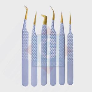 Pinces à cils en acier inoxydable de haute qualité à marque privée, design personnalisé, pointes pointues, volume multifonctionnel, longueur 10 mm - Product Image 4