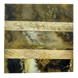 Corne Os Forme Carrée Bois Et Résine En Bois Boisson Coaster Tasse Bois Coaster Décor À La Maison De Haute Qualité Top Vente Conception Unique - Product Image 4