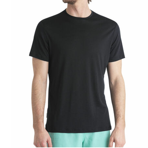 Camiseta de Lana Merino de Corte Regular y Color Sólido, Estilo Urbano, Cuello Redondo, Ajuste Personalizado, Informal, Ecológica, de Secado Rápido, 220g - Product Image 3