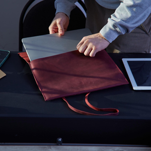 Full Grain Genuine Leather Portable Lightweight <b>Laptop</b> Sleeve Handmade Portfolio for Professionals Work and Travel Use GLS-0248 - Product Image 6