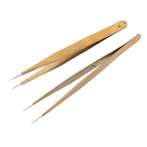 Pinzas profesionales de Extensión de pestañas de acero inoxidable hechas en Pakistán Diseño de logotipo personalizado para uso en belleza - Product Image 6