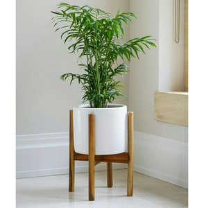 Minimalist Metal Planters Tall Round Shape Golden Pot Modern Indoor Outdoor Decorative Flower Stand Elegant Garden <b>Patio</b> Balcony - Product Image 2