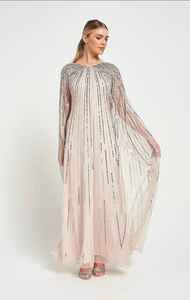 Robe de soirée maxi moulante sexy pour femme avec manches évasées et fonction antistatique, emballée - Product Image 5