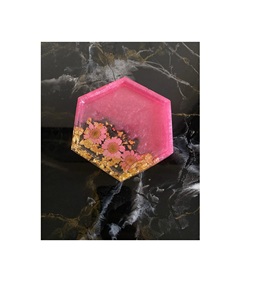 Beautiful Handmade Resin <b>coaster</b> Set 5mm <b>Heat</b> Resistant Durable Material for Home Decoration Luxury Design Suitable for Gifting - Product Image 5