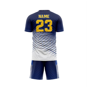 OEM Uniforme de football unisexe à manches courtes en polyester 100% sublimé, col en V, sans couture, toutes saisons. - Product Image 3