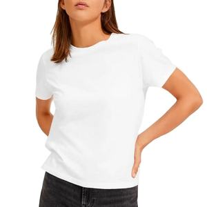 Camiseta de secado rápido 100% algodón para mujer, ropa lisa de gran tamaño, ropa de calle deportiva para mujer, camisetas lisas holgadas de manga corta - Product Image 1