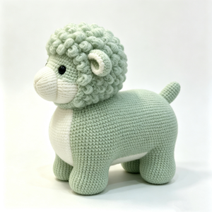 Peluche mouton au crochet personnalisée, amigurumi mouton, animal en peluche tricoté à la main, agneau en peluche doux au crochet, peluche sûre pour bébé - Product Image 6