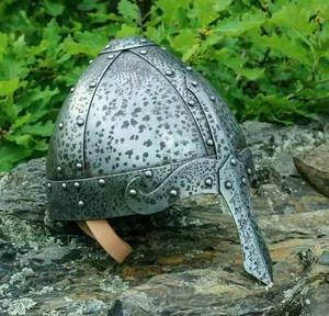 Cuchillos de borde de hoja de acero inoxidable hechos a mano casco vikingo 18GA SCA LARP casco Nasal normando vikingo Medieval casco de armadura de caballero. - Product Image 2