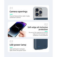 Paket Baterai Portabel Antarmuka USB Tipe C Universal Desain Ramping Pengisian Daya Nirkabel Kapasitas Tinggi Pengisian Cepat Protektif