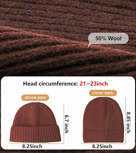 Haute qualité 100% laine tricoté à la main motif Animal bonnet d'hiver fabriqué au Pakistan en gros - Product Image 2