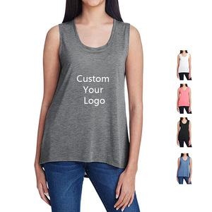 MESS SPORTS Summer Collection Custom Logo Hot Sale Plus Size Women's Tank <b>Tops</b> / Wholesale Solid Color Crew Neck Breathable - Product Image 1