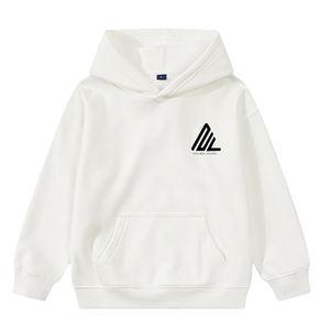 Sweat-shirts unisexes en molleton de coton uni de qualité pour l'hiver, logo personnalisé en gros pour l'hiver 2025, pour bébés filles et garçons - Product Image 1