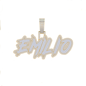 ที่มีคุณภาพสูงในแล็บจี้เพชรที่ปลูกและเสน่ห์เงินอีสีกลม VVS2ตัดสดใสเครื่องประดับพรีเมี่ยมเครื่องประดับฮิปฮอป - Product Image 3