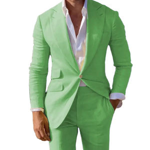 Costume de mariage pour homme, double boutonnage, en lin/coton, imperméable, personnalisé, nouveau modèle 2025, service OEM, fabriqué au Pakistan - Product Image 1