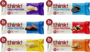 think! Protein <b>Bars</b>, High Protein <b>Snacks</b>, Gluten Free, Kosher Friendly,Variety Pack, Nutrition <b>Bars</b>, 2.1 Oz per <b>Bar</b>, 12 Count - Product Image 5