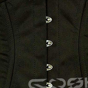 Corset court en coton noir à laçage serré - Product Image 3