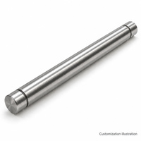 Custom Carbon Steel Locating Shaft with Two Retaining Ring Grooves
