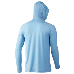 Vente en gros de sweat-shirts de pêche unisexes sur mesure, grande taille, séchage rapide, protection UV, respirant, tissu en spandex/polyester, logo personnalisé - Product Image 3