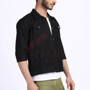 เสื้อแจ็คเก็ตยีนส์ผู้ชายไซส์ใหญ่ พิมพ์โลโก้ตามสั่ง ผ้าฝ้าย 100% คุณภาพสูง ราคาประหยัด สำหรับฤดูหนาว - Product Image 5