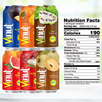 Vietnam Fabriek 330ml (11.1 Fl Oz) VINUT Natuurlijk Fruit Dadel Sap Drank Gevuld Suiker-Vrij Drankje Private Label
