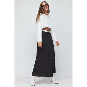 High Waist Girl's <b>Summer</b> Maxi <b>Skirt</b> Sporty A-Line Casual Club Nonwoven 100% Polyester Featuring Natural Button - Product Image 2
