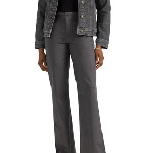 Pantalon large grande taille pour femmes taille moyenne écologique séchage rapide respirant coton Polyester plat avant Style d'hiver - Product Image 1